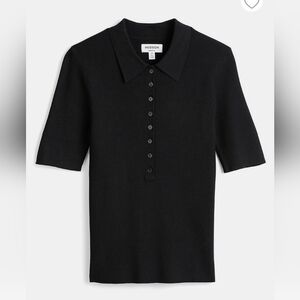 Hudson North║Modern Uniform Ribbed Polo Shirt║Size M
